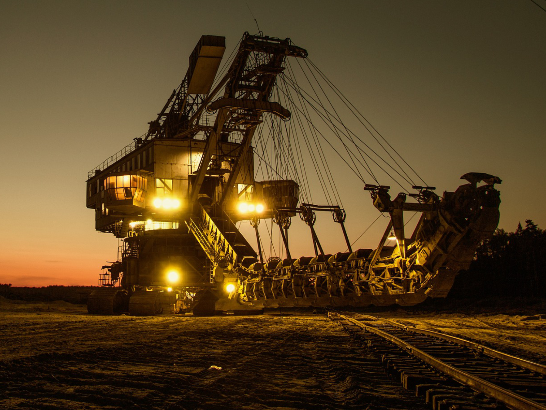 Bergbau und Baumaschinen